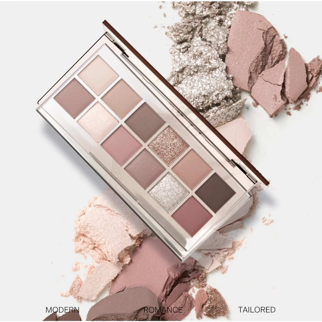JOOCYEE 12 Shades Eyeshadow Palette Long-lasting Low saturation Beautiful eye makeup Containing eyeshadow blush and highlighter