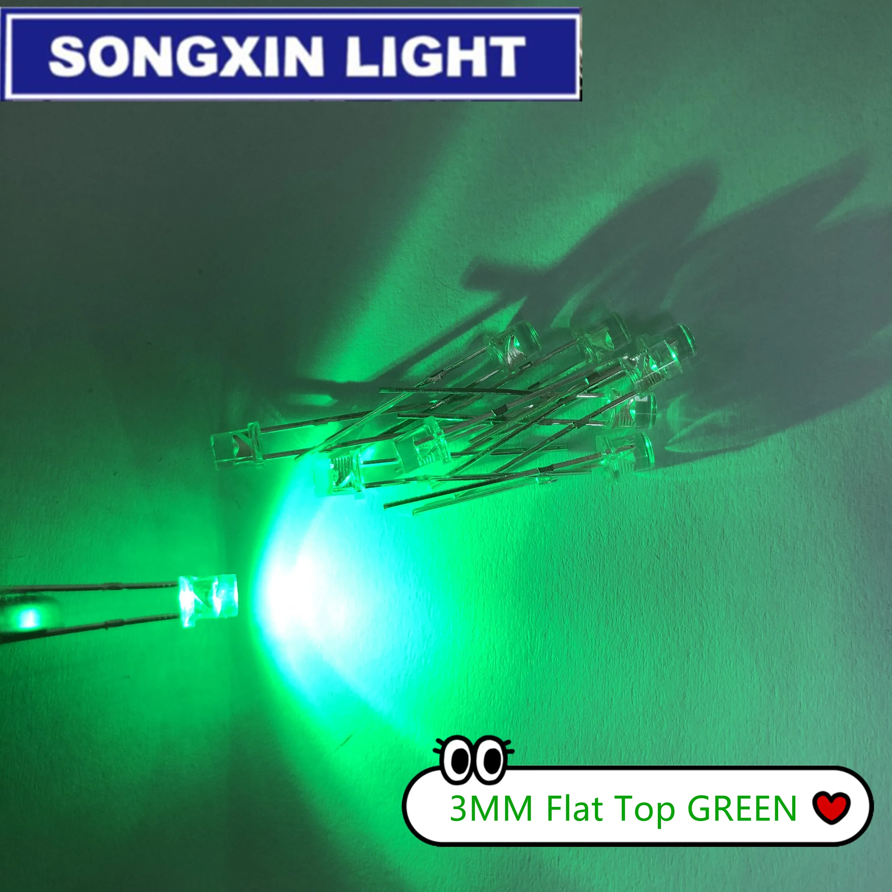 50/100pcs F3 3mm 2pins Flat Top White Red Yellow Blue Green Pink diode Led Wide Angle light emitting Diodes lamp Ultra Bright