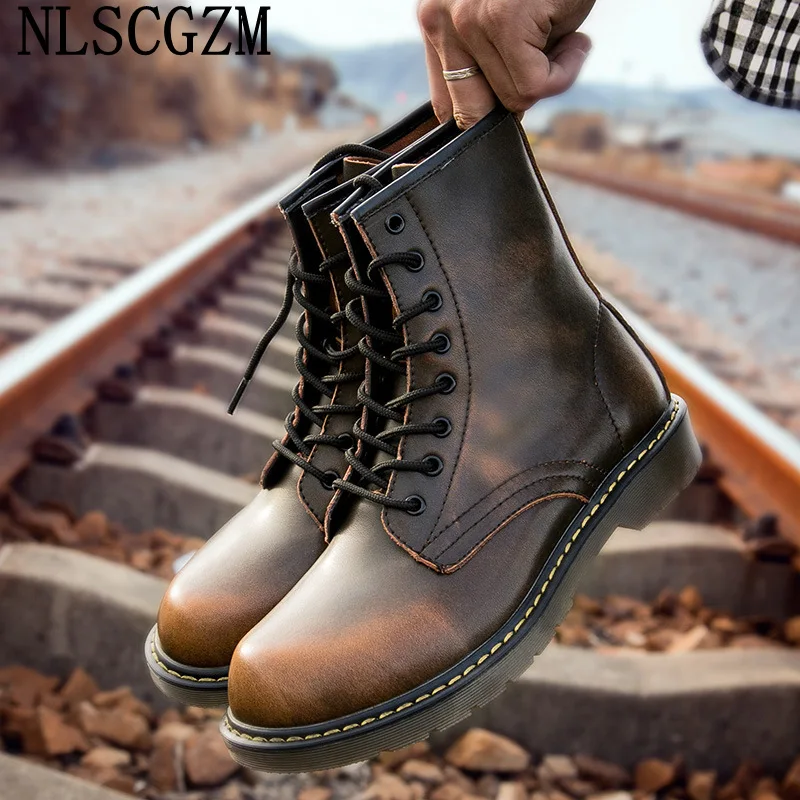 Snow Boots Ankle Boots for Men Male Leather Casual Shoes Winter Boots Men Black Shoes Luxury Designer Shoes Zapatos De Hombre