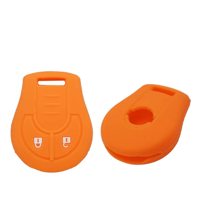 Xinyuexin Silicone Car Key Cover FOB Case for Nissan Juke Note Micra Cube Qashqai Remote Key Holder Bag 2 Buttons Car Accessory