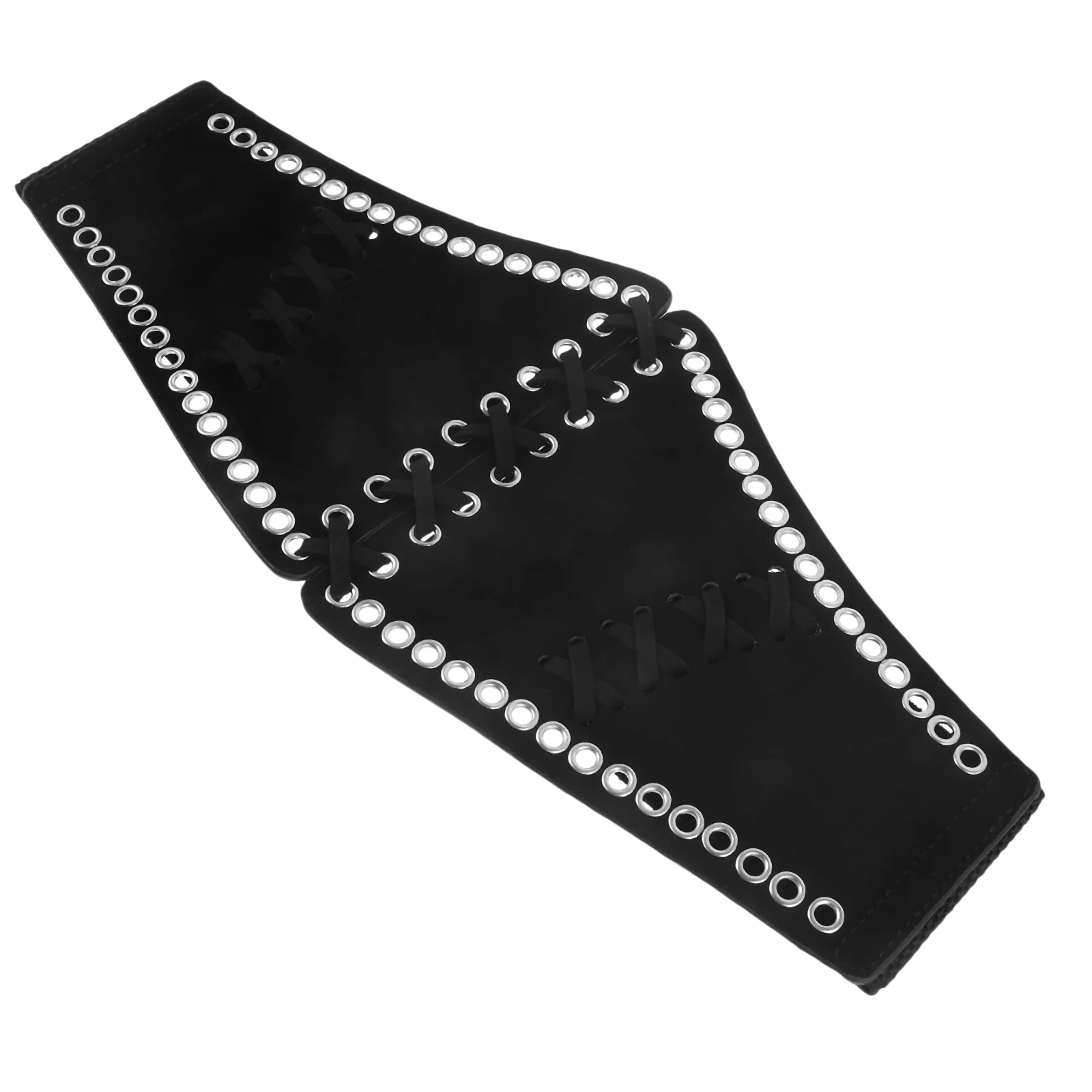 

Fashion Women Wide Pu Adjustable Decorative Dress Casual Western Style Black For Women/ Cosplay Accessories Underbust