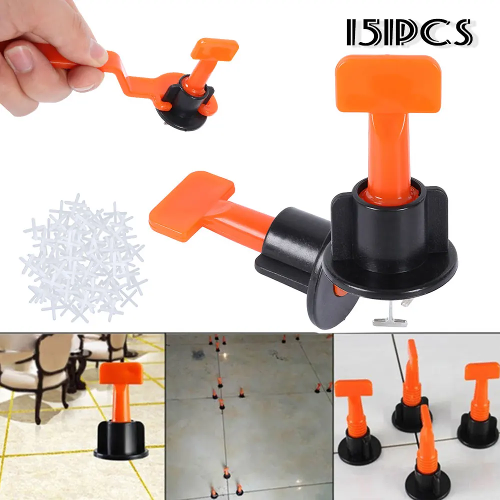 System Kit 50pcs Tile Leveler Spacers 100pcs Cross Tile GapWrench Reusable Ceramic Tile Installation Tool for Building