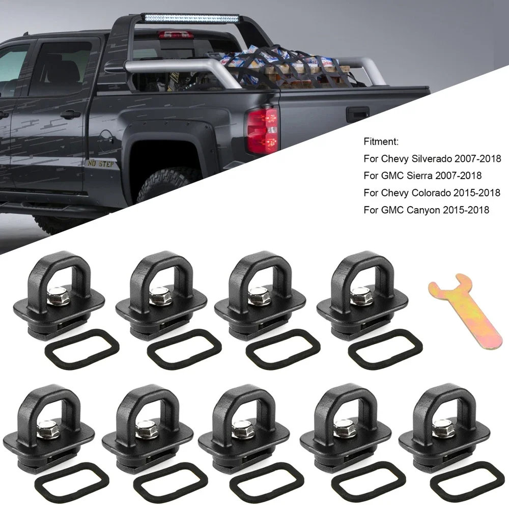 Car Tie Down Anchors 4/6/9pcs Pickup Rear Trunk Side Wall Anchor for Chevy Silverdo/GMC Sierra for Chevrolet Colorado/GMC Canyon