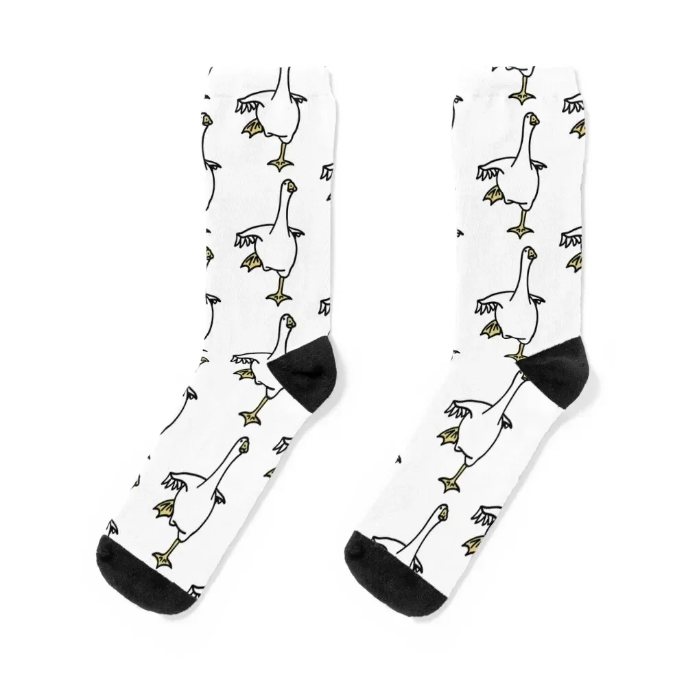 Running goose Socks happy christmas gifts warm winter valentine gift ideas Men Socks Women's