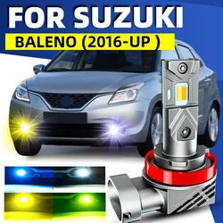 2pcs Car LED Front Fog Lights Bulbs Dual Colors Switchback White Yellow For Suzuki BALENO 2016 2017 2018 2019 2020 2021 2022 12v
