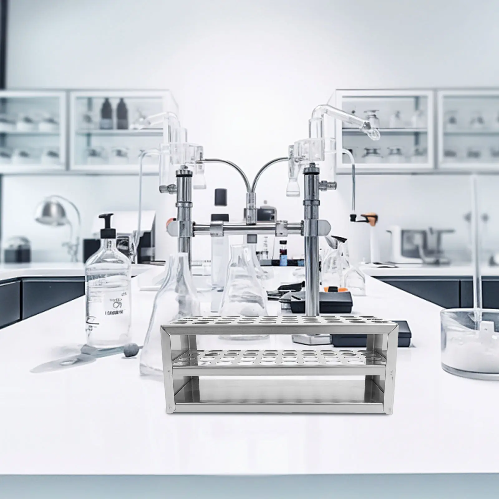 40-Hole Test Tube Rack Durable Easy Clean Maintenance Practical Versatile Accurate Exquisite Workmanship Professional Use