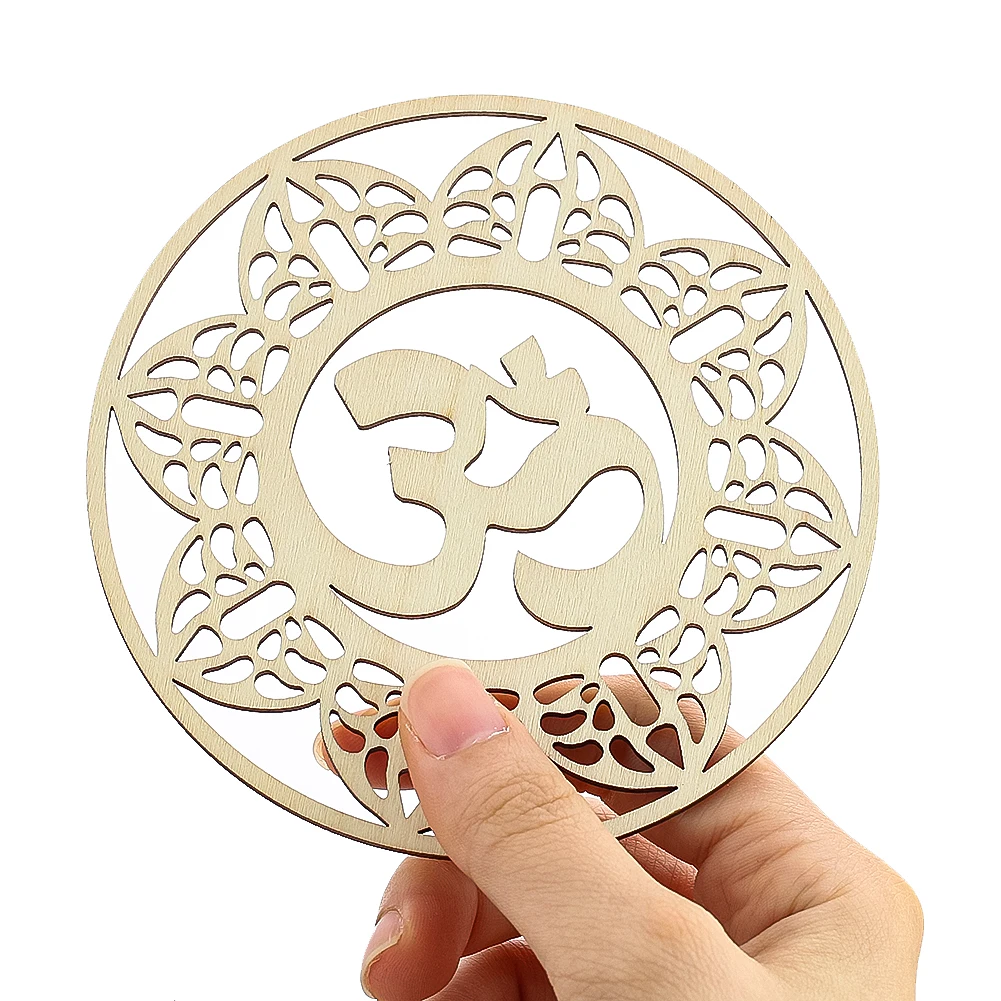 Laser Cut Hollow Yoga Symbol Placemat for Dining Table Coffee Tables Decoration Ornament Yoga Meditation Craft Accessories