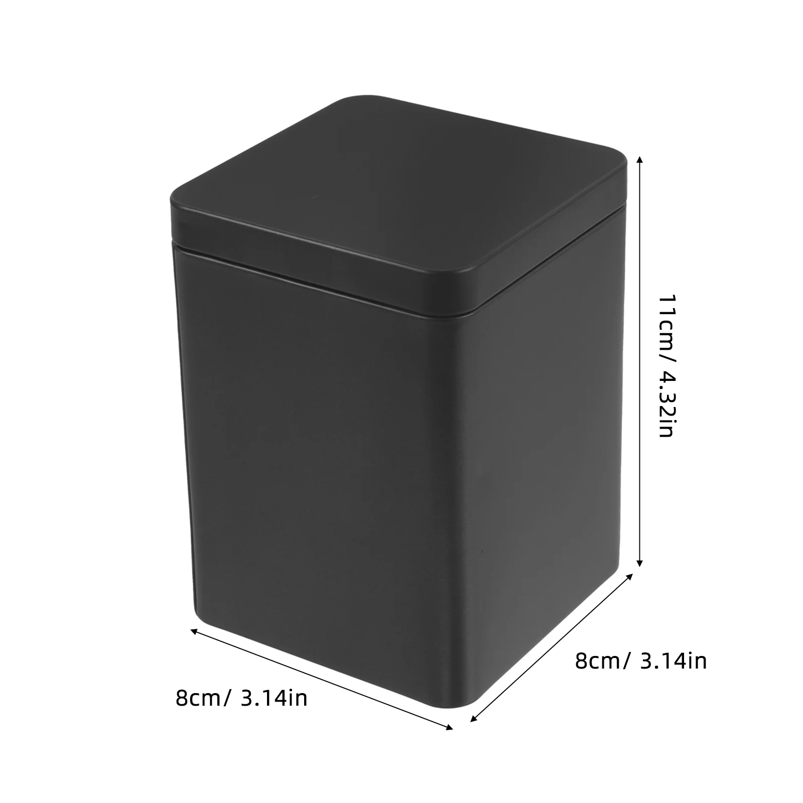 Loose Leaves Sealed Containers for Food Air Tight Coffee Candy Tea Storage Bulk 9X9CM Iron Square