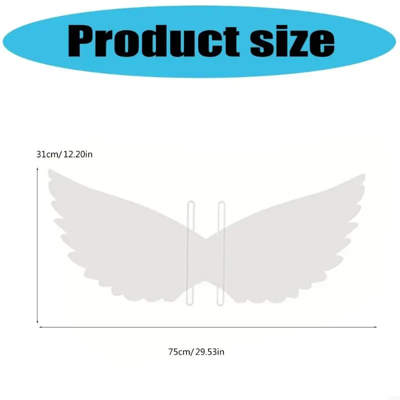 White DIY Fairys Wing Paintable Paper Angel Wing Fairys Wing for Halloween,Masquerades Parties,Mardi Gras,Artistic Projects