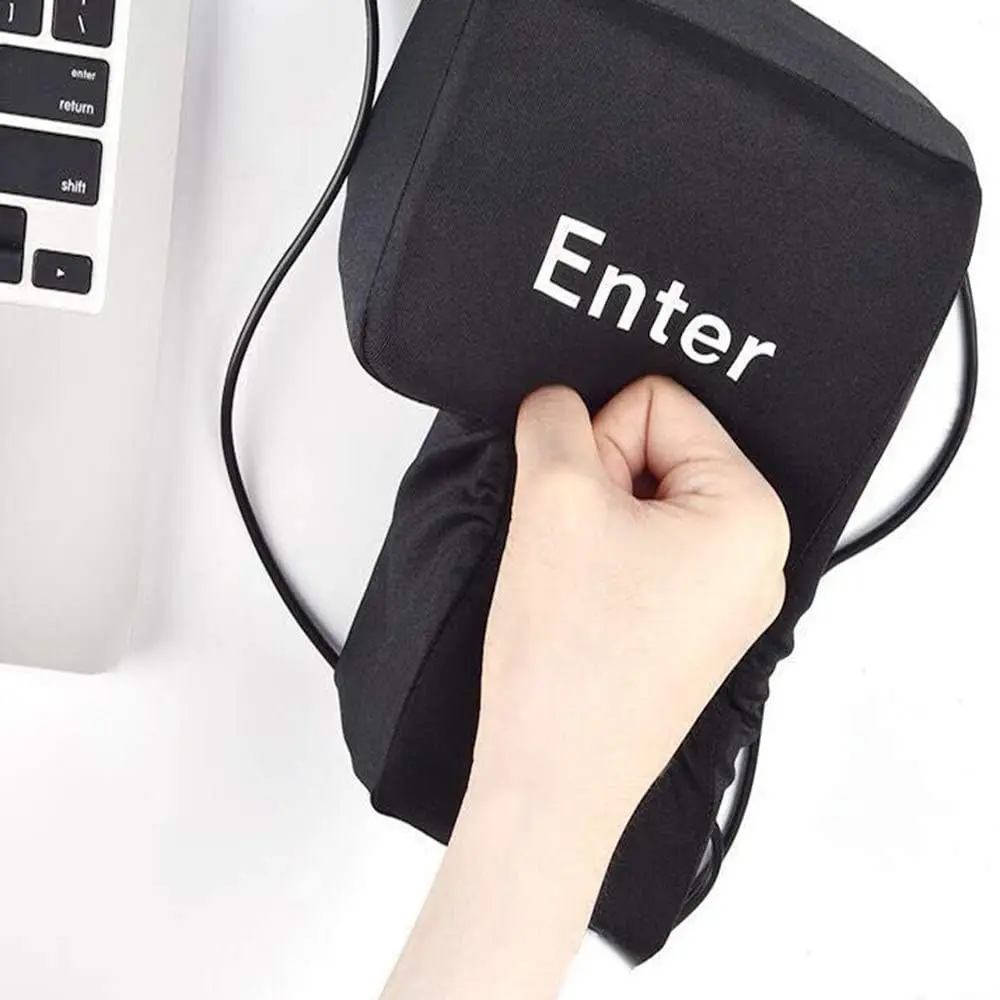 وسادة فتحة تهوية بمفتاح مدخل USB - لعبة تخفيف التوتر بمفتاح إرجاع الكمبيوتر الناعم لزر ضخم لتخفيف الضغط في المكتب #5