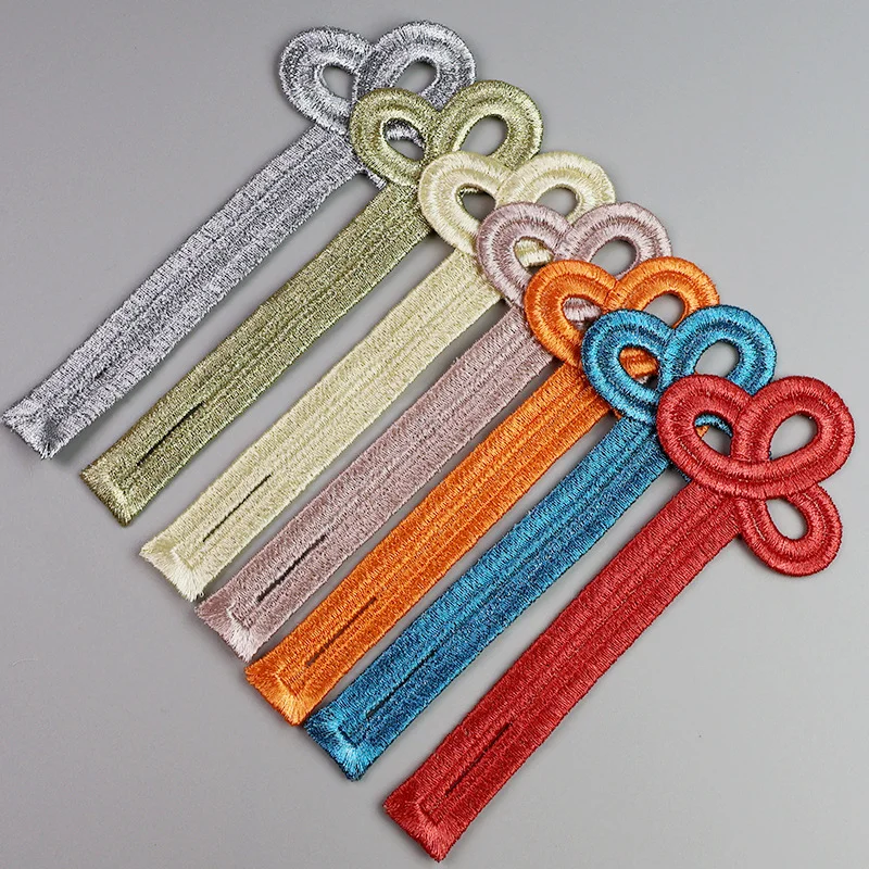 

10 шт., отделка китайского узла, аппликация на длинной ручке, винтажный декор платья Cheongsam, швейные принадлежности для одежды