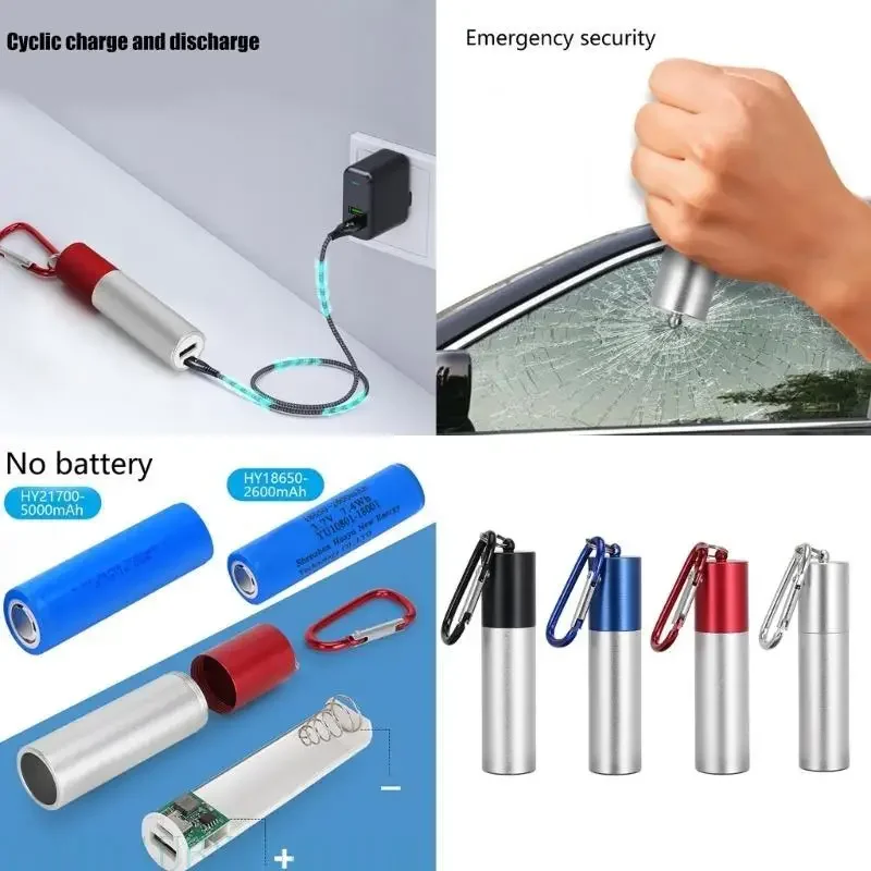 

Power Case 18650 21700 Battery Holder for Cellphone Tablet Charging Fast Charging Shell Case (Battery Not Included)