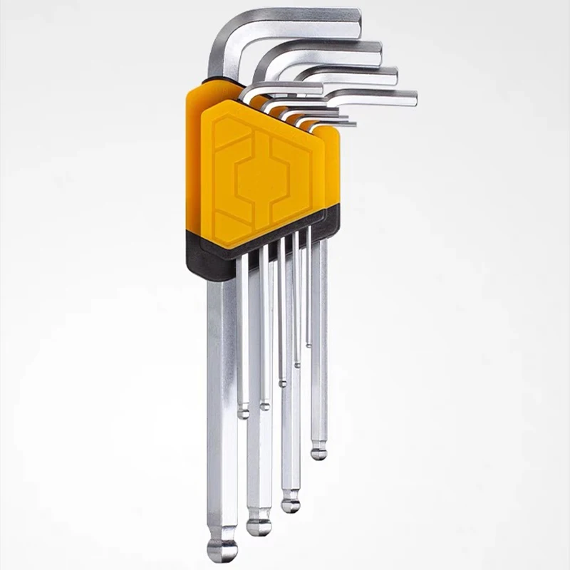 

9PCS Allen Key Wrench Hex Screw Wrench Set 1.5-10mm L Type Hexagon Wrench Workshop Car Repair Home Hand Tools