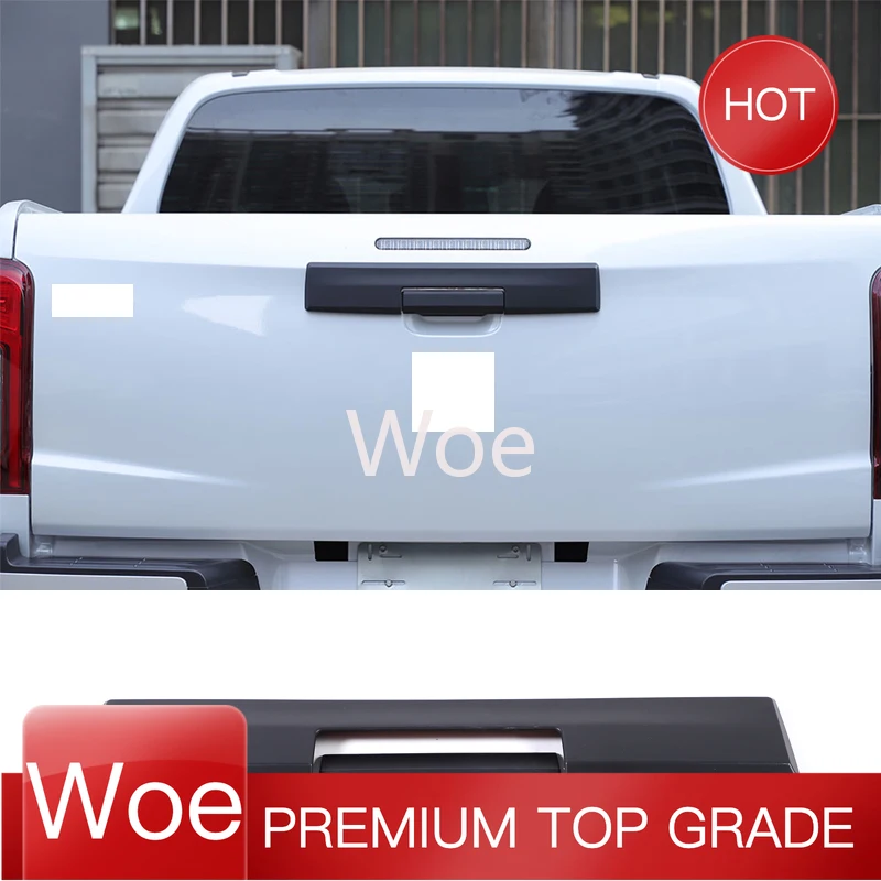 WoeFor - Adhesivo para la Manija del Portón Trasero del Mitsubishi L200 Triton 2019-2023, Protector Decorativo para la Manija del Panel Trasero del Coche