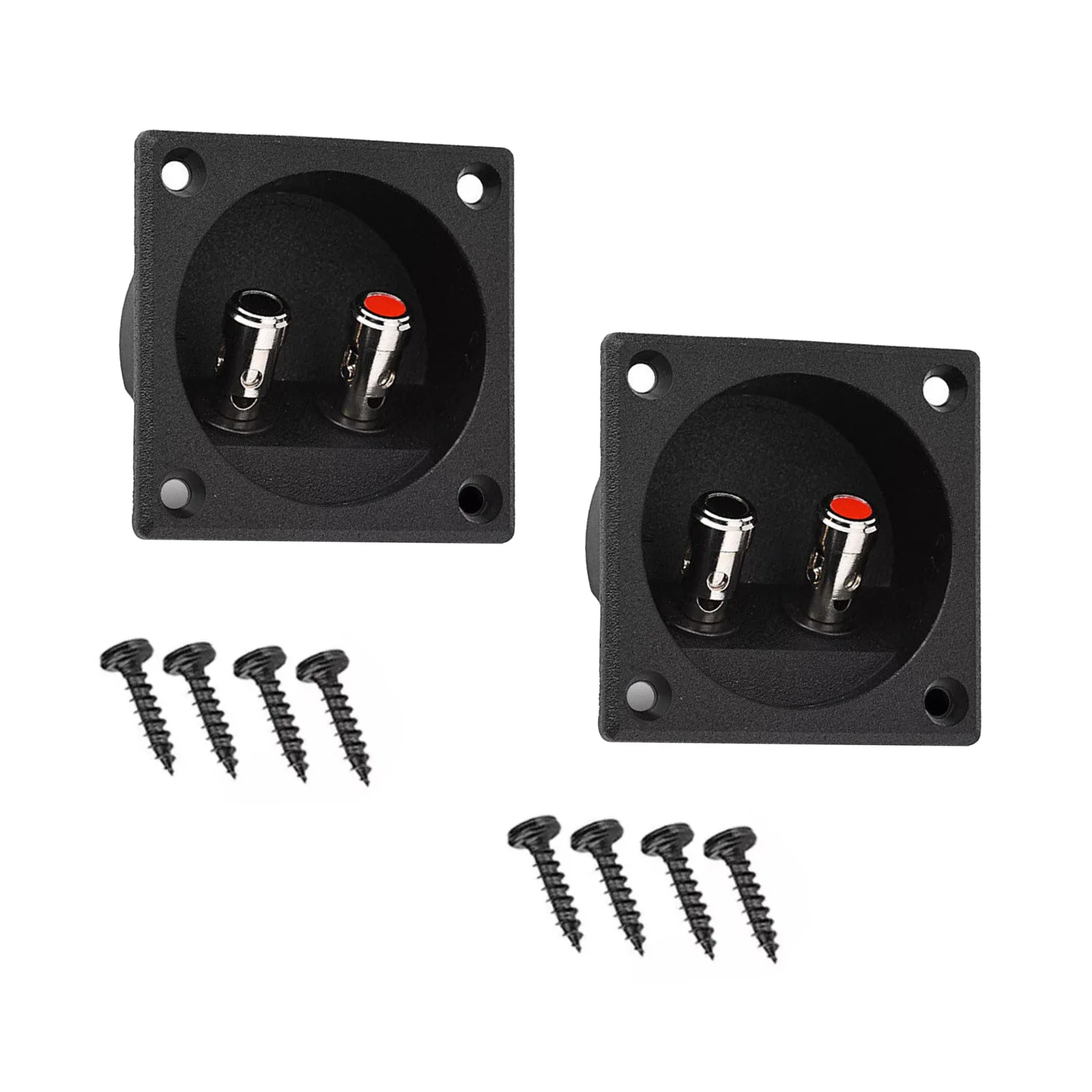 2Pcs/Set 2 Way Speaker Box Terminal Binding Post Cup DIY Home Car Stereo Screw Cup Connectors Subwoofer Plugs