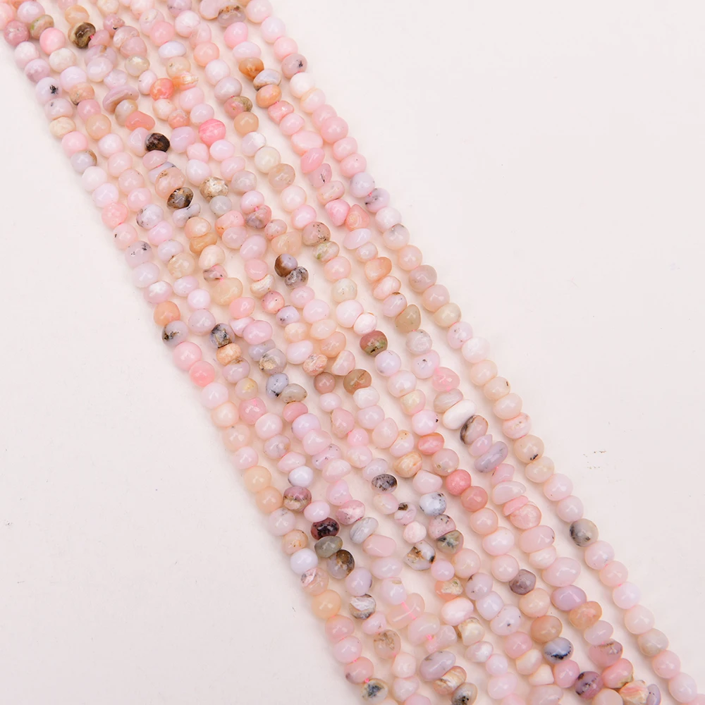 APDGG Wholesale 5 Strands Natural Pink Opal Freeform Little Nugget Stone Loose Beads Gems Strand 15.5'' Jewelry Making DIY