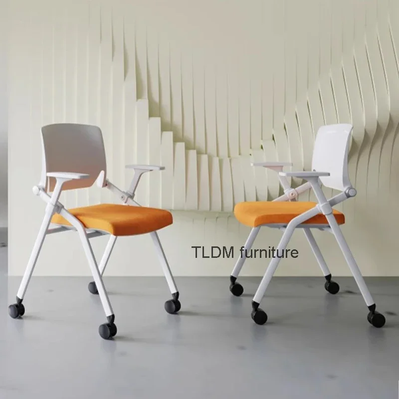 Folding Training Ergonomic Office Chair Meeting Writing Board Mesh Office Chair Staff Silla De Escritorio Office Furniture WKOC