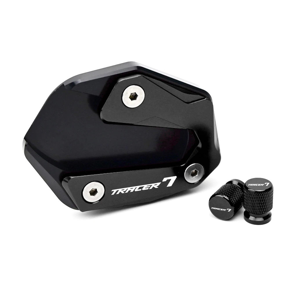 Suporte lateral do pé da motocicleta Kickstand, Ampliador Pad e Válvula de Pneu, Acessórios CNC, Yamaha Tracer 7 GT, 2023 2022 2021