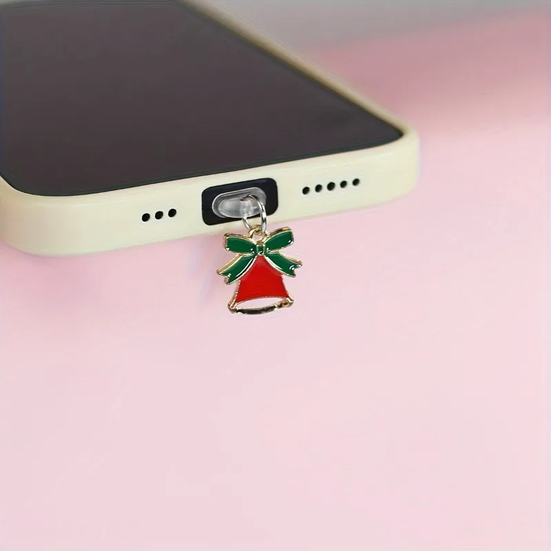 Christmas Santa Claus Christmas Tree Christmas Hat Mobile Dust Plug Pendant For iPhone Accessories Decoration Type-C Port Dust view 4