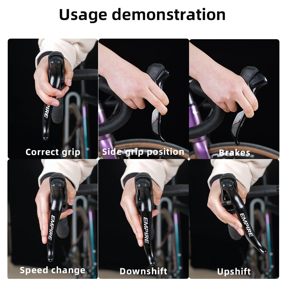 SENSAH-Road Shifter for Bicycle, Carbon Bike Brake Shift Lever for EMPIRE PRO PHI SRAM, 2X10, 2X11, 2X12 Speed