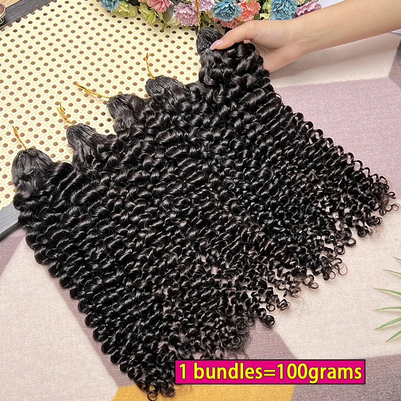 Diep krullend gehaakt menselij - Water Wave Bulk Human Hair For Braiding recensie en prijs