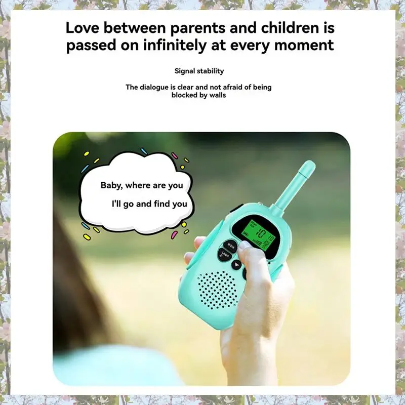 T84C-1 ペア子供用ワイヤレス電話トランシーバーマルチトランシーバーインタラクティブ 3 キロ範囲伝送子供ブルー