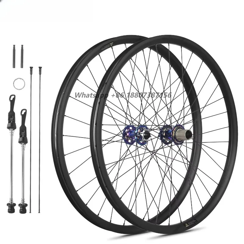 

High-strength Carbon Fiber Mountain Wheel Set 27.5/29inch Disc Brake 32-hole Aluminum Alloy Hub Bicycle Wheel Set