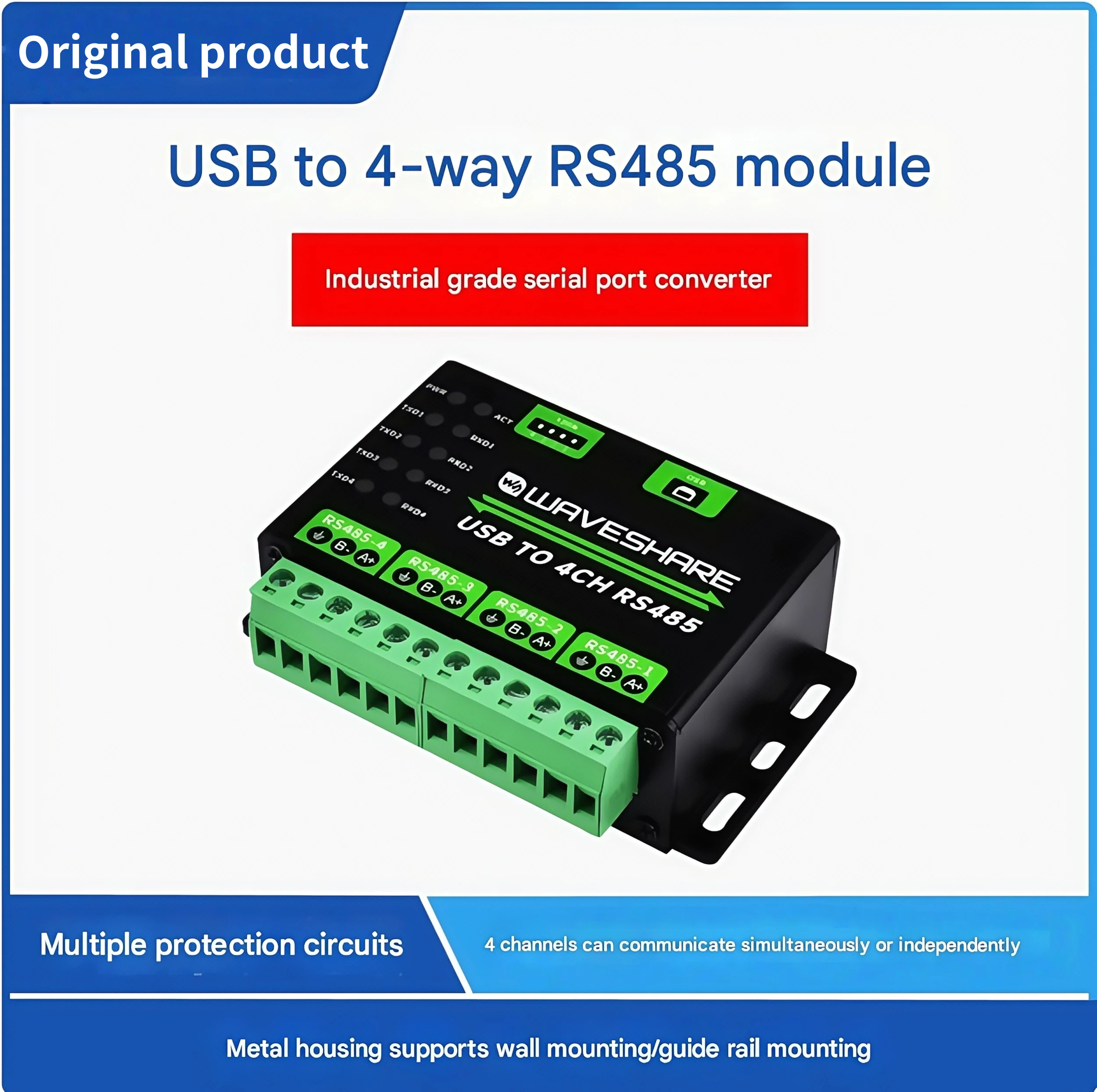 Usb To 4CH RS485 In… - image