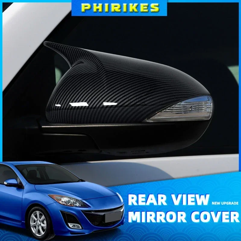 

Pair For Mazda 3 Axela BL 2.0 2009 2010 2011 2012 2013 Car Outside Door Wing Mirror Cover Cap Rearview Mirror Shell Housing