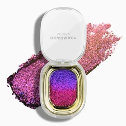 CHARMACY Multichrome Glitter Eyeshadow Palette High Pigmented Metallic Eyeshadow Color Shifting Sparkle Shimmer Eyeshadow Makeup