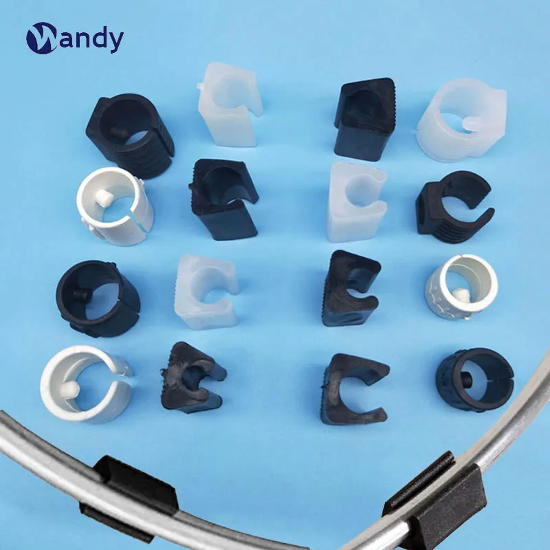 Plastic Office chair leg pads Covers Non-Slip U-type Tube Mat Steel Pipe Clamp Chair Feet Wrap Pads Floor Protectors Tube Clamps