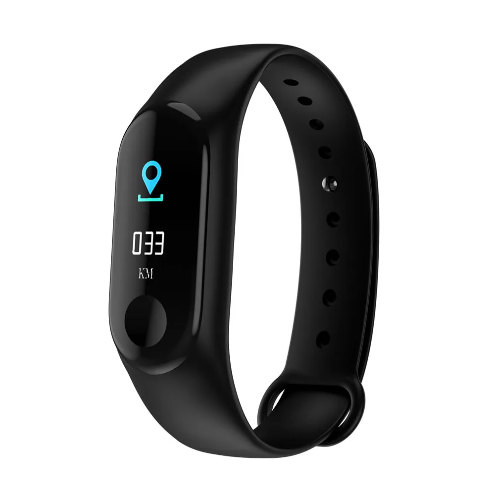 Smart Band Watch Bracelet Wristband Fitness Tracker Blood Pressure Heart Rate M3S Black