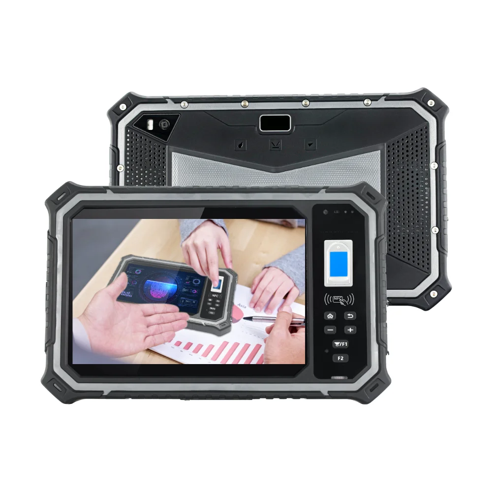 For B80 MTK Octa Core 8 Inch 18900mAh Wi-Fi Biometric Industrial Android Rugged Tablet Fingerprint Iris Scanner NFC Reader