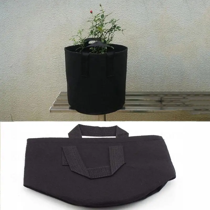 10 Gallon Black Felt Pots Garden Plant flower Grow Bag Thicken Container Garden Pots Planters Supplies Pots for veg B4