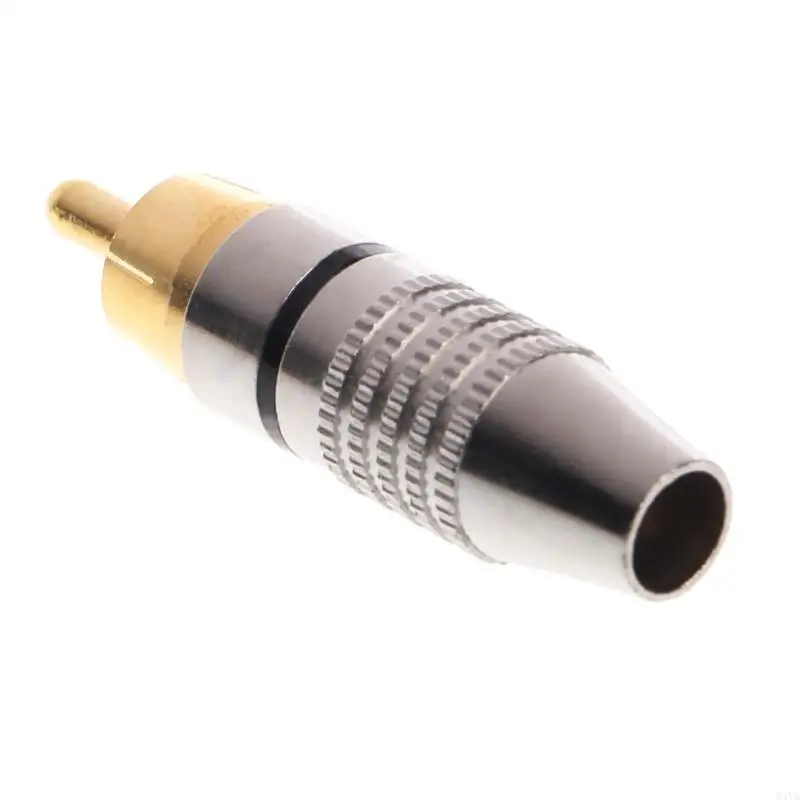 34YA Gold Plated RCA Connectors for AV Systems Coaxial Cable Adapters