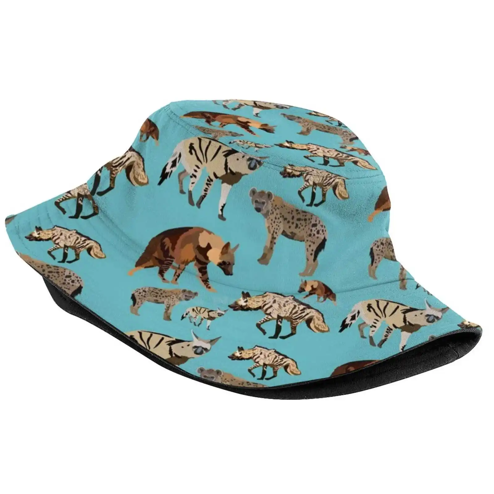 H Is For Hyena Sun Cap Fisherman Hat Bucket Hats Striped Hyena Brown Hyena Spotted Hyena Aardwolf Wild Exotic Zookeeper Zoo