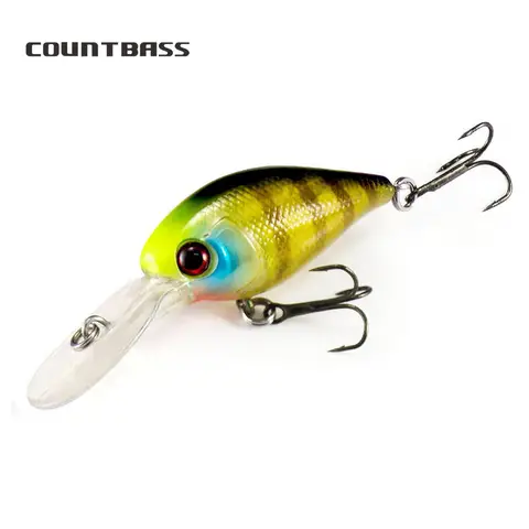 Countbass 하드 플라스틱 크랭크 미끼 워블러 낚시 미끼, 담수 크래피 크랭크 베이트, 37mm, 4.8g