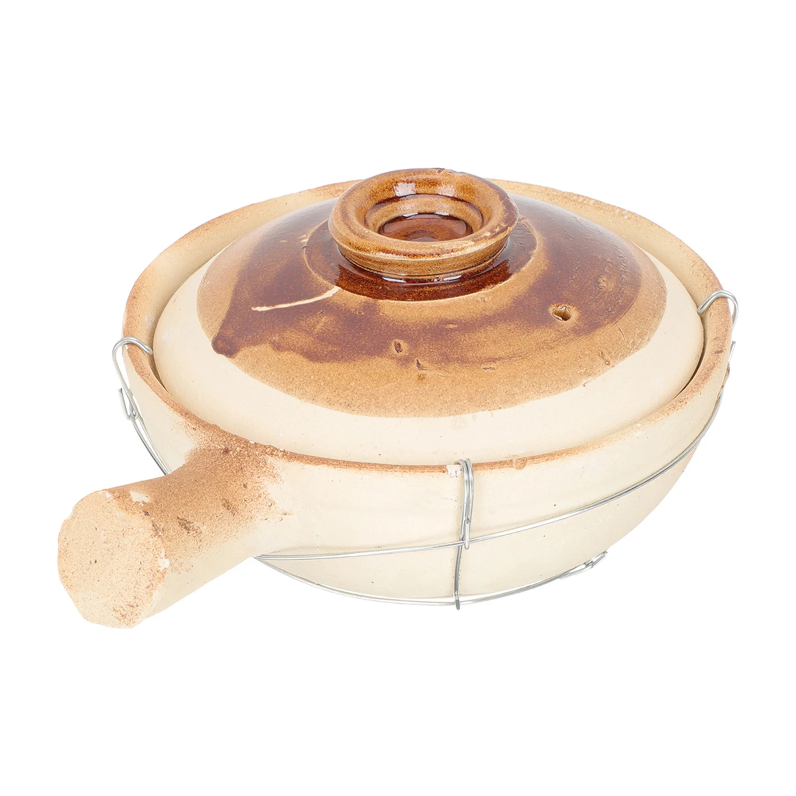 

Pottery Clay Casserole Handheld Cooking Pot for Home Kitchen Stewing Soup Oatmeal Cooking Pot Casserole