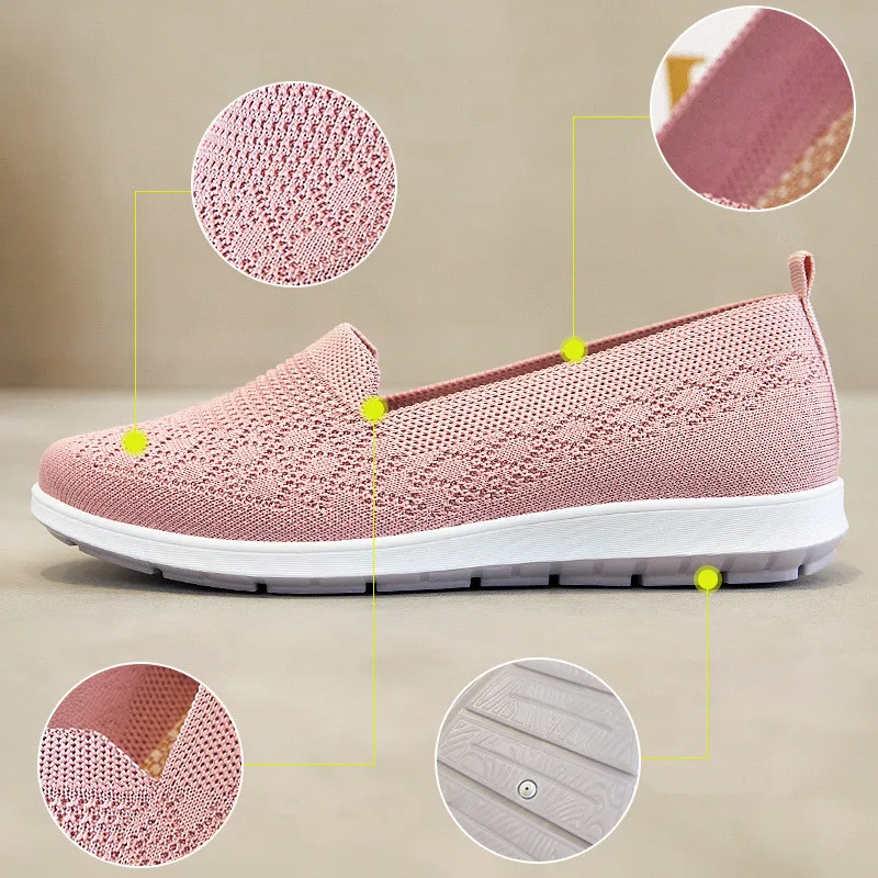 Vrouwen Running Sneakers Schoenen Zomer Ademend Wandelen Geweven Schoen Anti-Slip Handgemaakte Weave Lichtgewicht Vrouwelijke Flats Casual Schoen