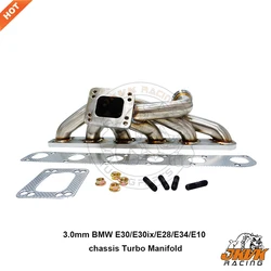 JKVK RACING T3/T4 SS304 3.0mm thick E30 E30ix E28 E34 E10 chassis  M20 turbo manifold