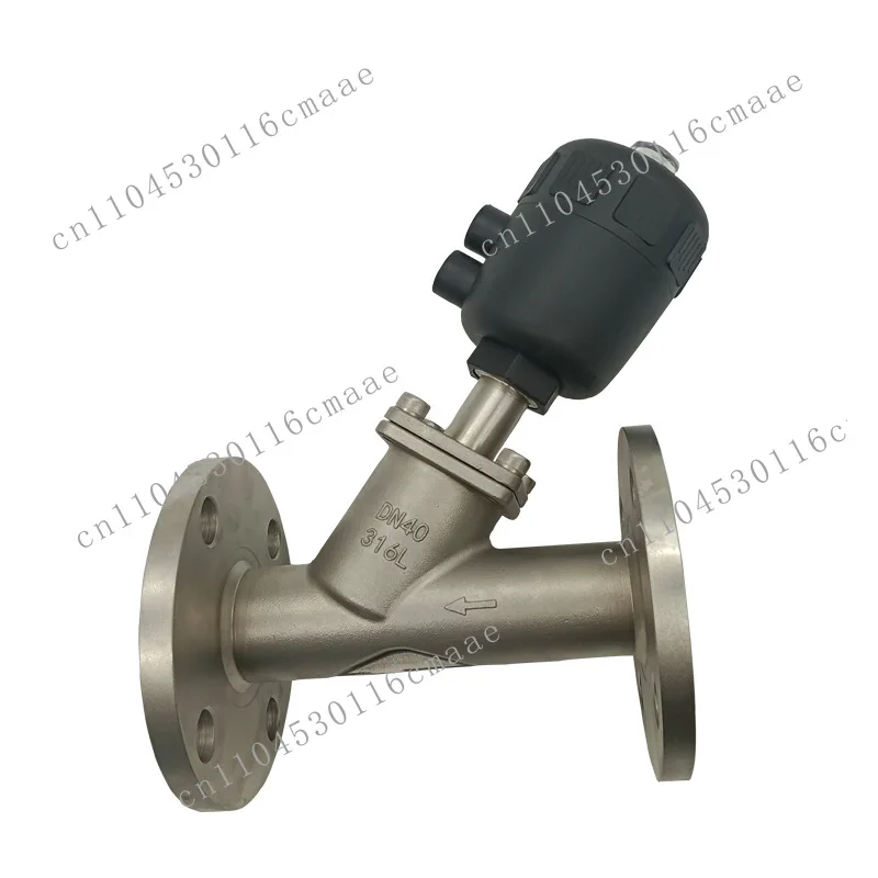 Stainless steel flange angle seat valve 304 flange angle valve steam pressure normally closed flange Y type water valve DN25
