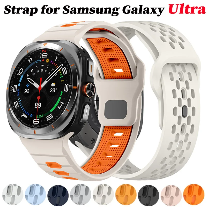 Sports Soft Silicone Strap for Samsung Galaxy Watch Ultra2 2026 47mm Smartwatch Comfortable Band for Samsung Watch Ultra Belt