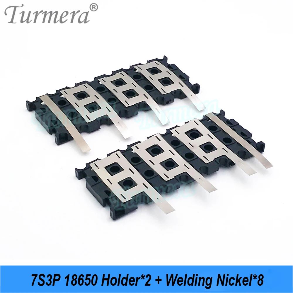 Turmera 3S7P 7S3P 18650 Battery Holder Case with Welding Nickel for 29.4V Electric Bike or Replace 12V 24V Lead-Acid Battery Use