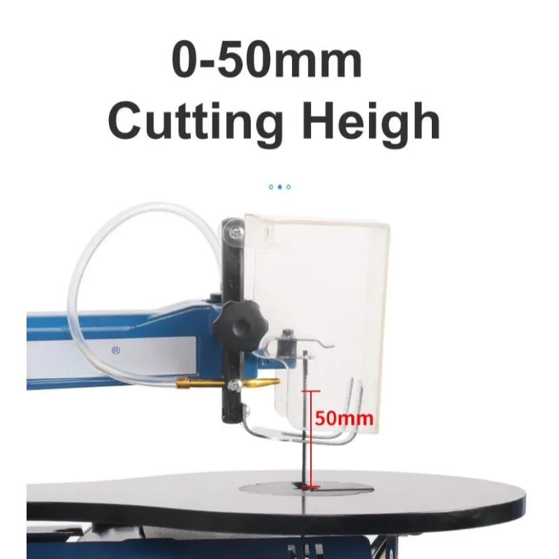 Dust Collection Scroll Saw 16 Inch Variable Speed Bench Top Jigsaw With Blower For Clean Intricate Woodworking Metal Cutting