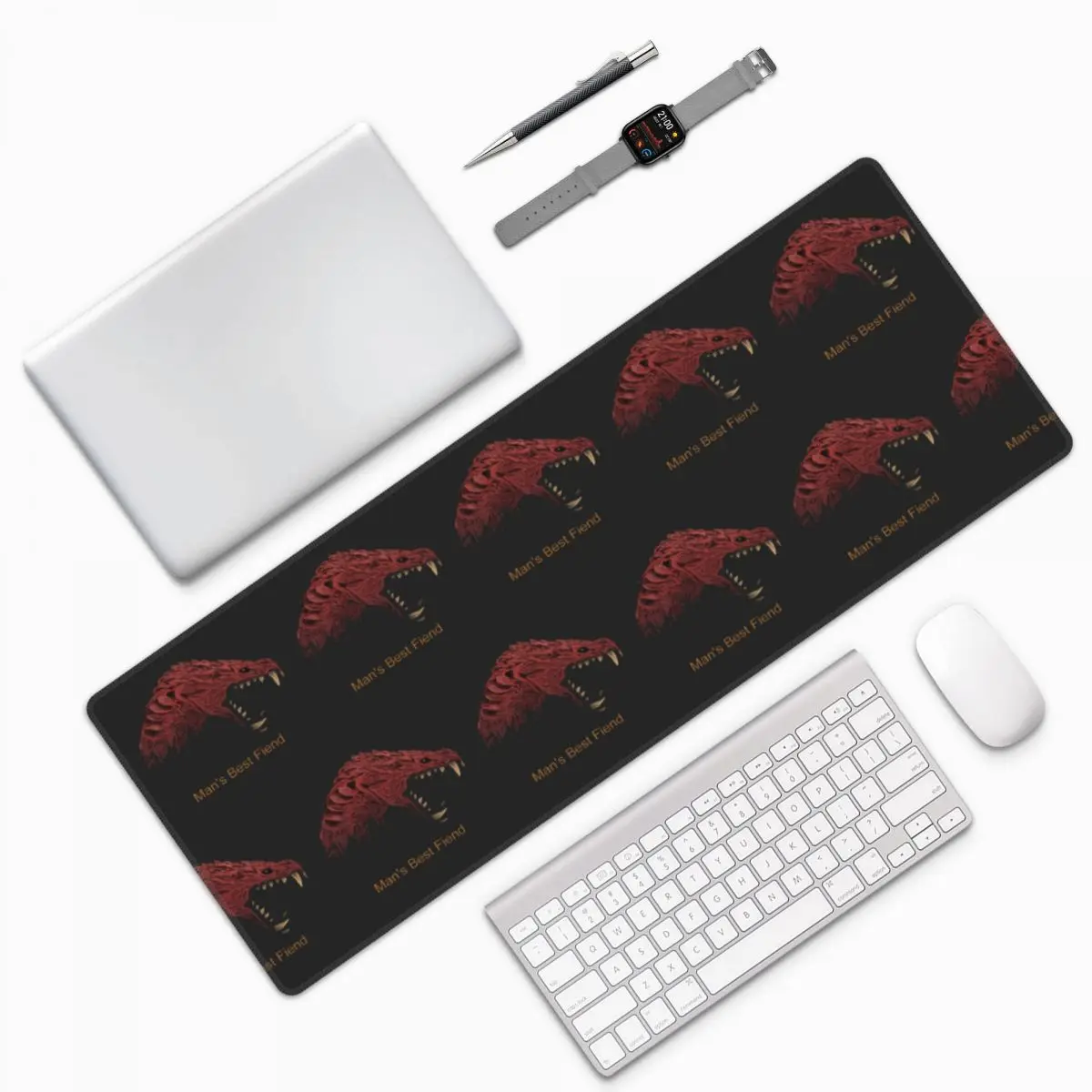 Odogaron Man's Best Fiend Large Mouse Pad Computer Keyboard Mouse Mat Gaming PC Laptop Desk Mat Office Accessories Table Mats