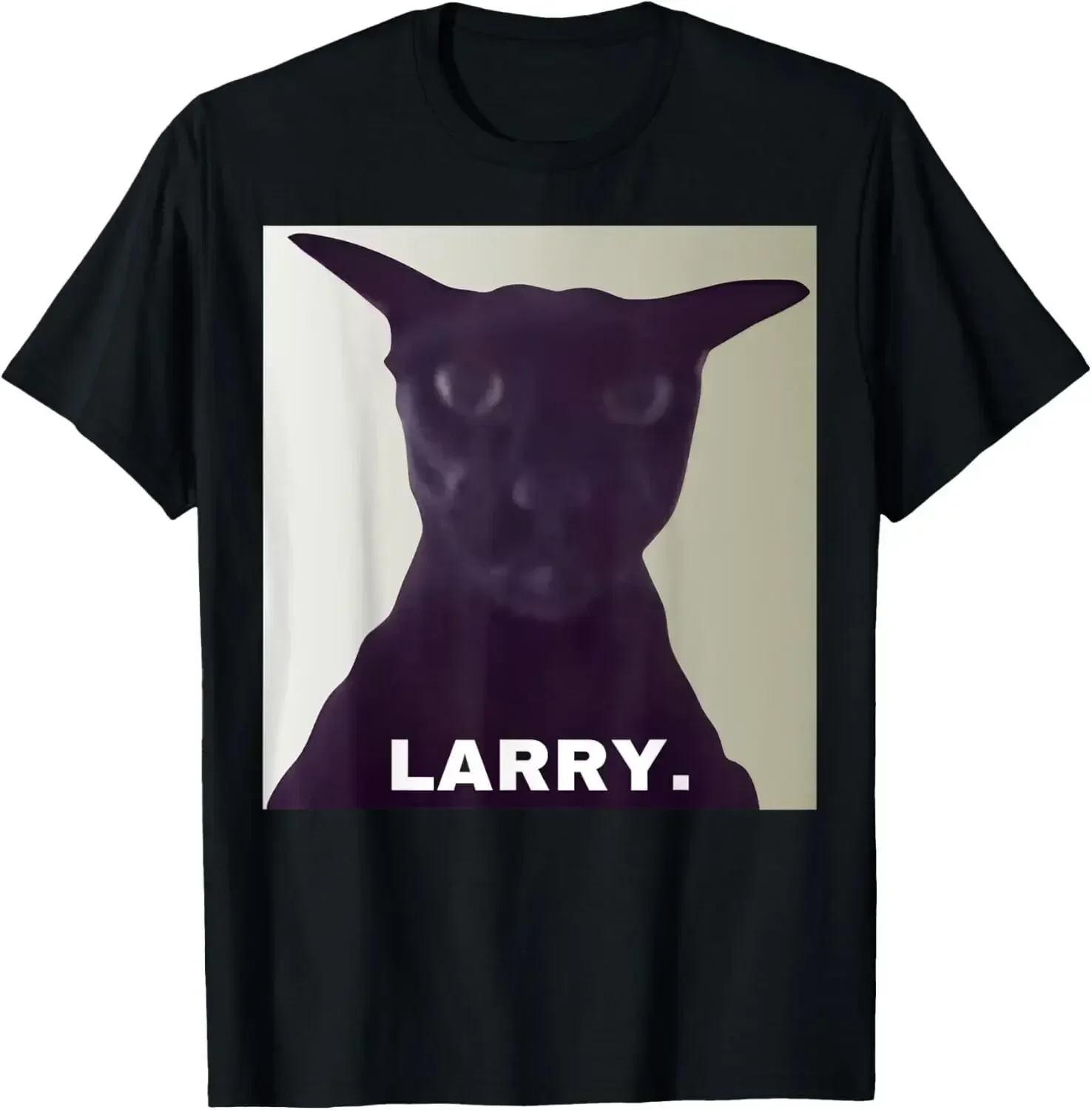 Kawaii Evil Larry Cat T-Shirt Women Funny Summer Loose Short Sleeve T-shirt Kitty Cat Lover Streetwear Tees Y2k Clothing Top