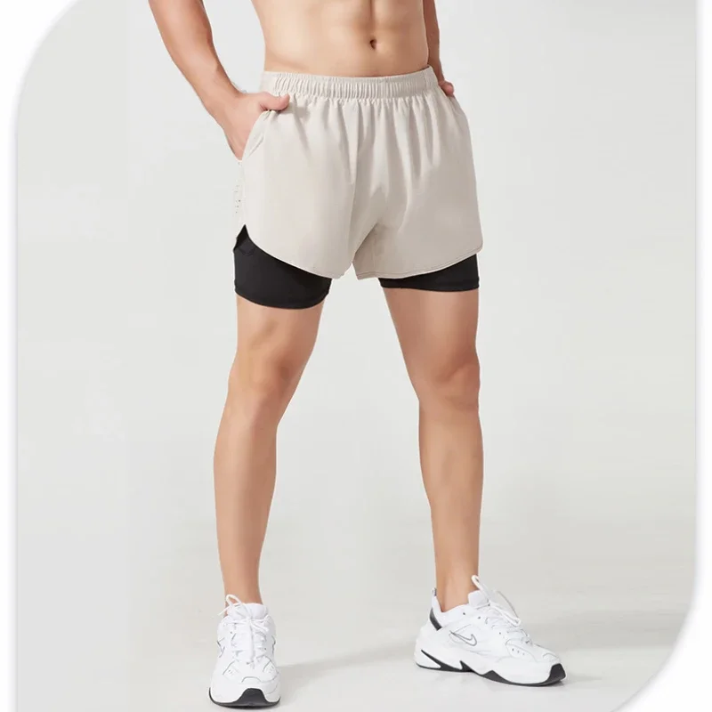 Sports shorts Double-lined basketball training fitness pants Loose and breathable running quick-drying shorts