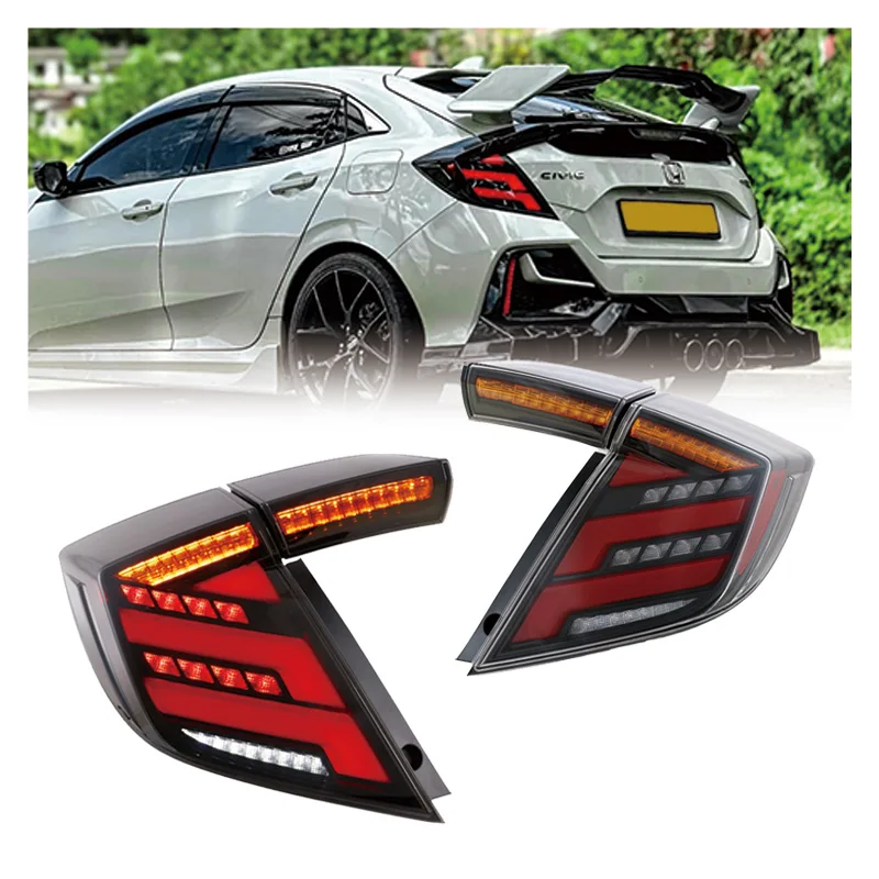 

Zhengwo Factory Custom Led Tail Lights For Honda Civic Hatchback Type R 2016-2021 Modified Car Rear Lamp Sequential Assembly