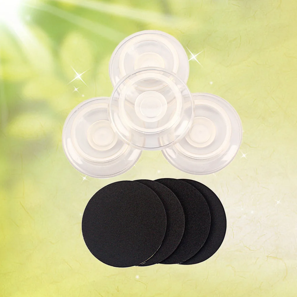 

4Pcs D11 Piano Caster Cups Plastic Wood Grain Round Foot Pads Vibration Absorbing Non-Slip Floor Protection for Upright Piano