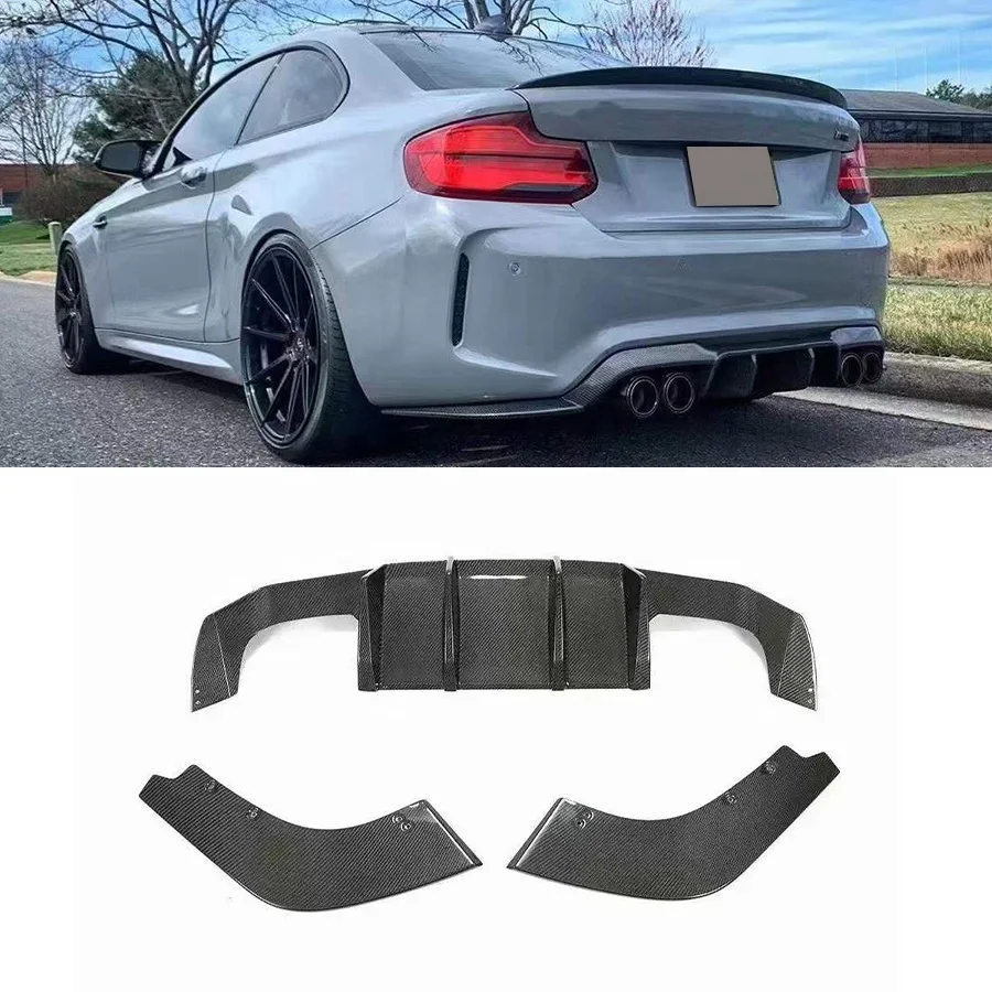 Carbon Fiber Rear Bumper Diffuser For BMW M2F87 M2 M2 M2C F87 V Style Rear Diffuser Car Parts